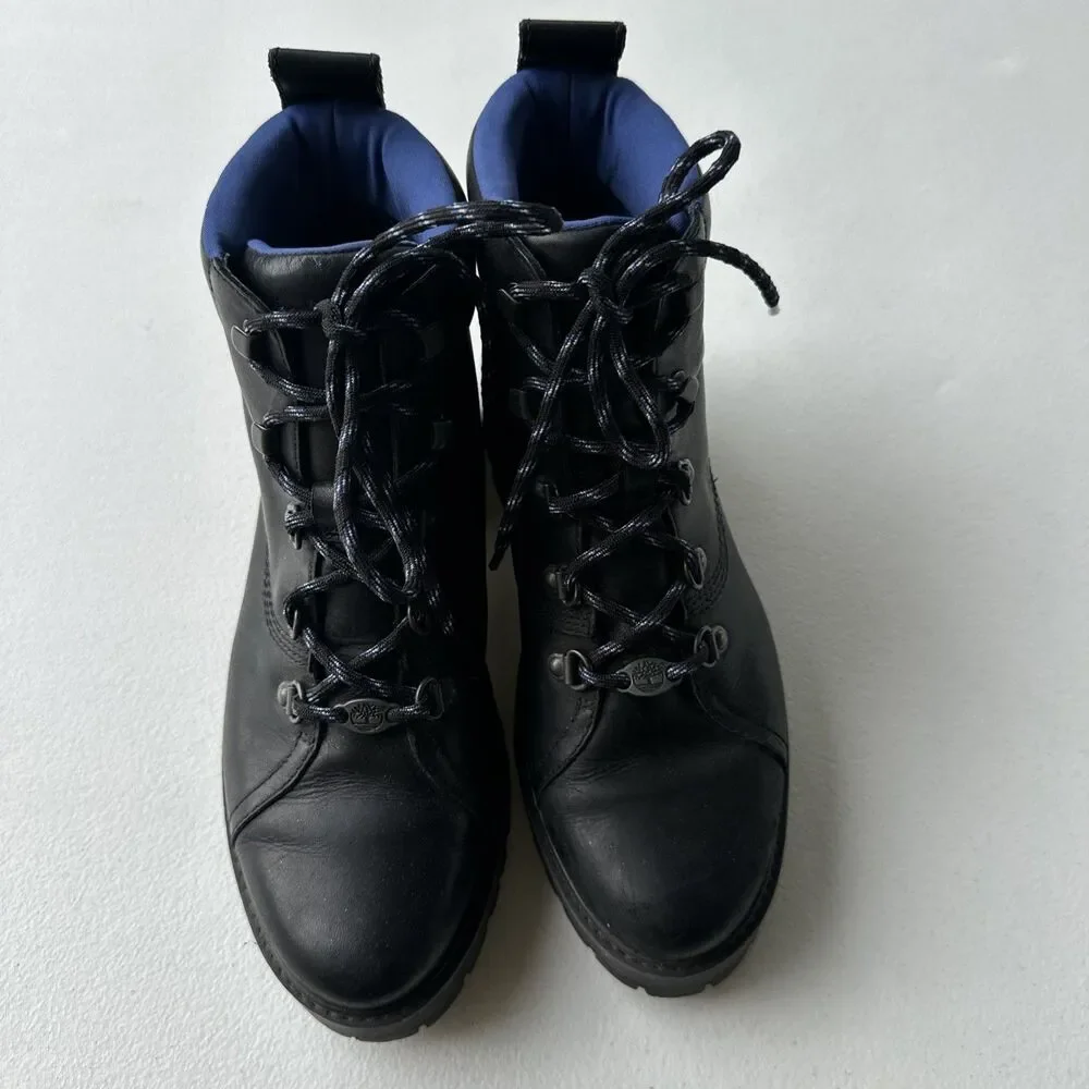 Timberland Courmayeur Valley Boots Women Lace up Boots Shoes A1SA1 Size 8 Black